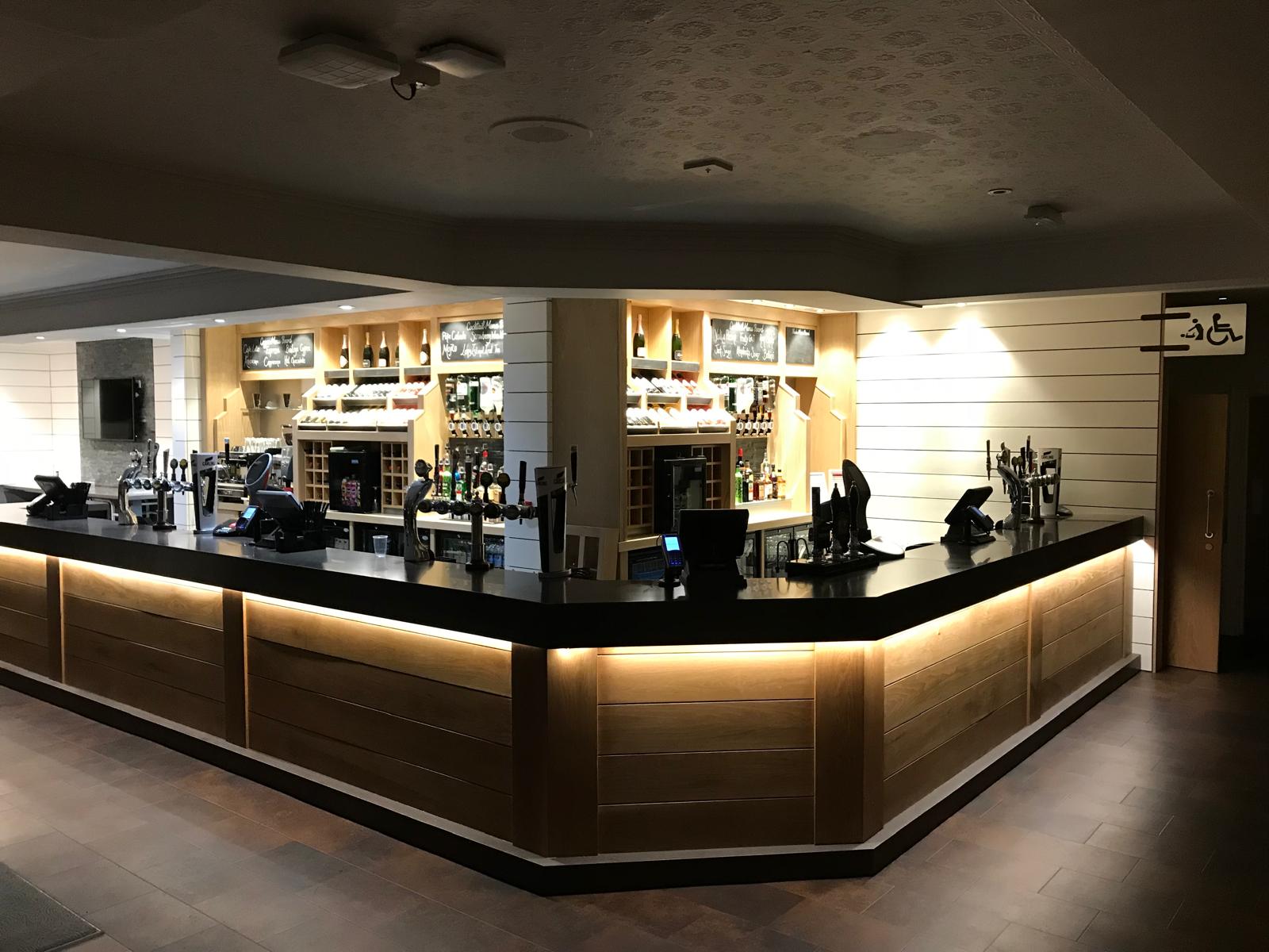 Misura Joinery bar fitting — custom bar counters and joinery fit-out